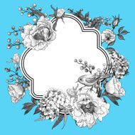Gentle Spring Floral Bouquet with Birds