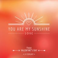 Valentine&#039;s Day Card - with Love Quote in vector