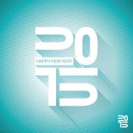 Happy New Year 2015 colorful celebration background with typographic design
