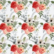 Floral patterns in retro style N2