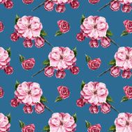 Seamless pattern with the branch of flowers N14