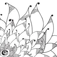 Graphic floral card N8