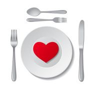 Heart on plate N2