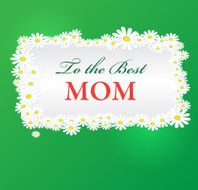 Vector mothers day background with daisies