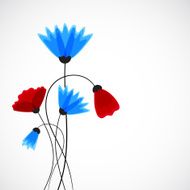 Abstract nature background Field flowers N4