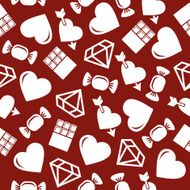 Romantic seamless pattern N32