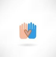 Hands with heart icon N3