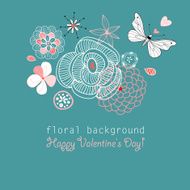Graphical abstract seamless floral pattern of different N80
