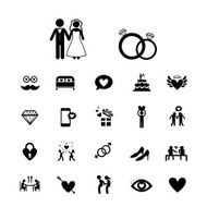 wedding icons set N10