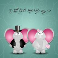 Elephant prososes marriage