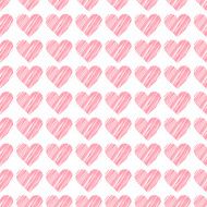 Romantic seamless pattern with hearts Beautiful vector illustration N14