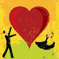 Man and woman holding a heart