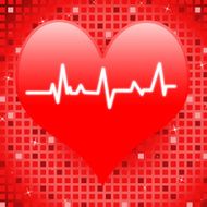 Electro On Heart Means Romantic Pressure Or Passionate Love