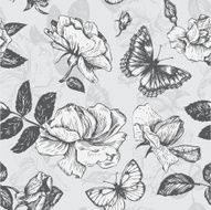 vintage vector seamless floral pattern N3