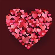 Heart shape love card