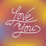 Love you greeting card concept