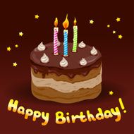 festive cake with candles