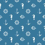 Vector seamless tiling patterns - nautical