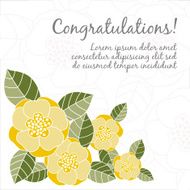 Wedding card with floral elements N3