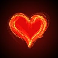 Abstract Red Heart N7
