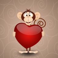 monkey with heart N2