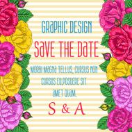 floral background with roses N4
