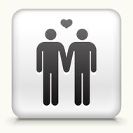 Square Button with Homosexual Couple N2