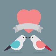 Pretty Love bird couple label