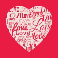 Love in various fonts background