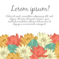 Wedding card with floral elements N4