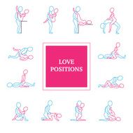 Love Positions Icons Set N2