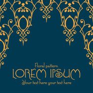 Luxury calligraphic vintage frame with beautiful pattern Elegant logo design N13