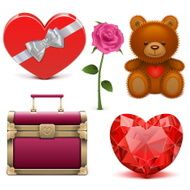 Vector Romantic Icons