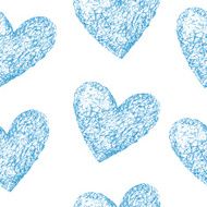 Blue hearts seamless pattern N3