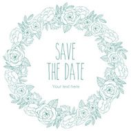 Vector floral decorative wreath invitation N8
