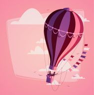 Hot air balloon Romantic background