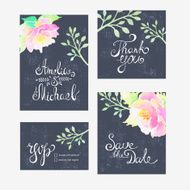 Invitation card with watercolor flowers for your wedding day N23