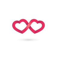 Heart infinity loop icon design template elements