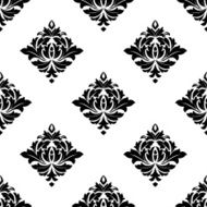 Abstract white and black seamless pattern