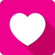 Valentines Heart Icon Silhouette