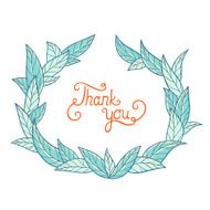 Frame from leaves with gratitude words N2