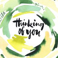 Greeting card Watercolor background Hand lettering N3