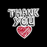 Thank you inscription