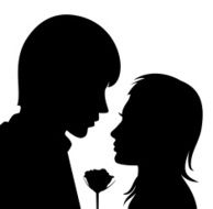 vector young man and woman