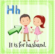 Alphabet H husband N2