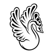 Vector graceful swan