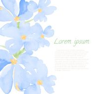 watercolor floral ornament greeting card N3