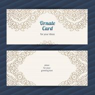 Vintage ornate cards in Eastern style N7