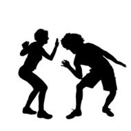 Vector silhouette of a couple N108