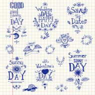 Typographic hand drawn vintage vector composition about wedding N2